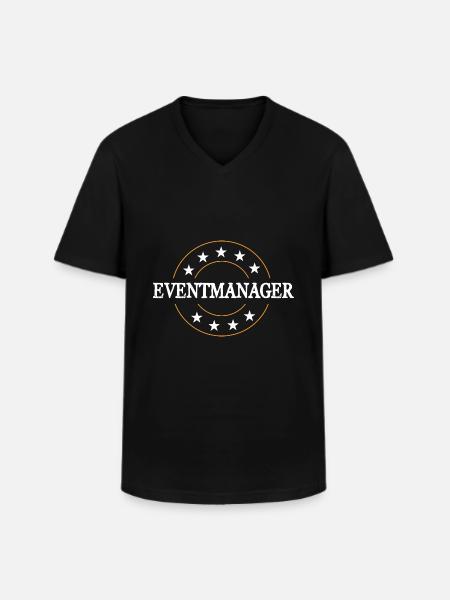 Eventmanager - Männer-T-Shirt mit V-Ausschnitt - Schwarz
