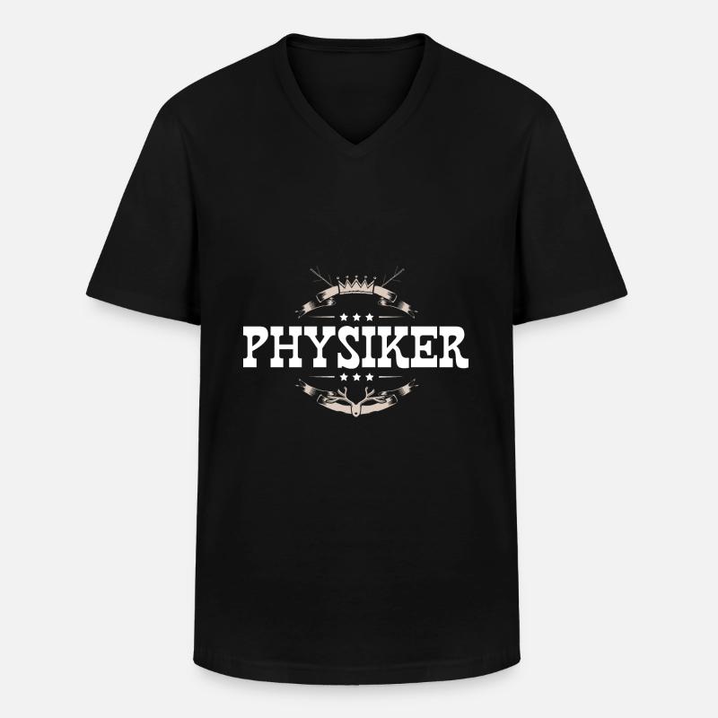Physiker Beruf - Männer-T-Shirt mit V-Ausschnitt - Schwarz