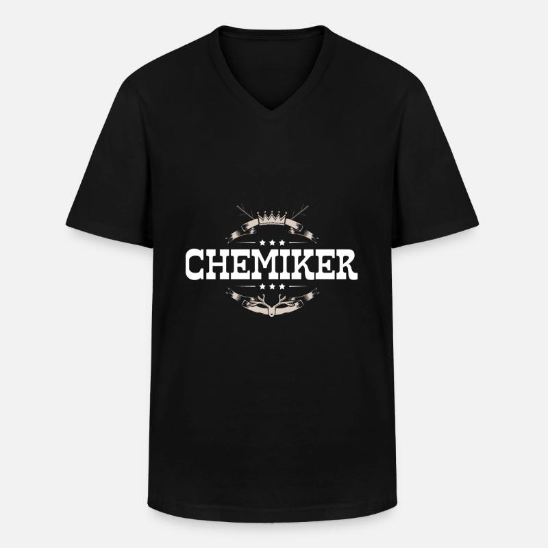 Chemiker Beruf - Männer-T-Shirt mit V-Ausschnitt - Schwarz