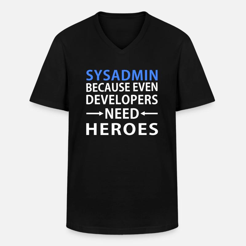 Sysadmin - Männer-T-Shirt mit V-Ausschnitt - Schwarz