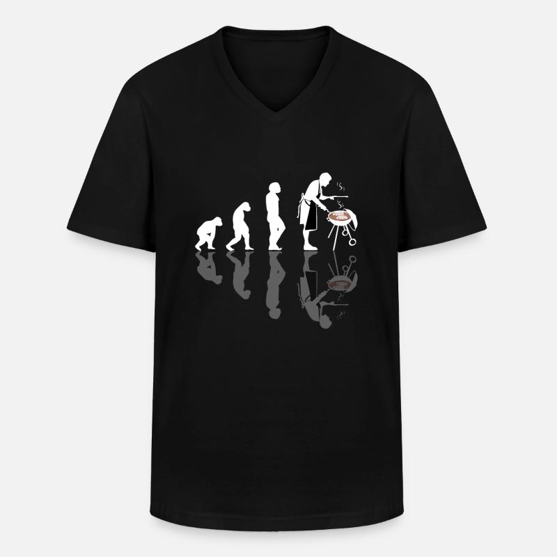 Cricket Evolution - Men's V-Neck T-Shirt - black