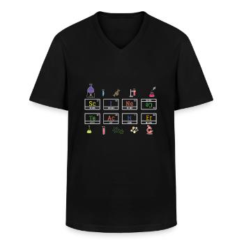 Physik Chemie Wissenschaft Lehrer - Männer-T-Shirt mit V-Ausschnitt - Schwarz - Vorne - AI Model Male 178 dark (178cm)