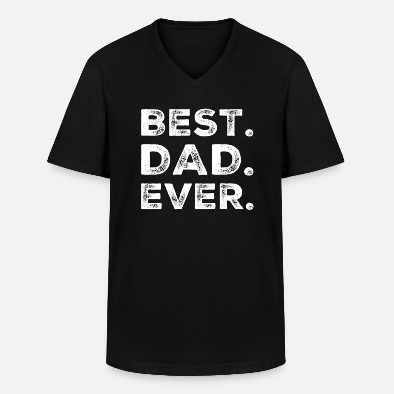 Bester Papa - Männer-T-Shirt mit V-Ausschnitt - Schwarz