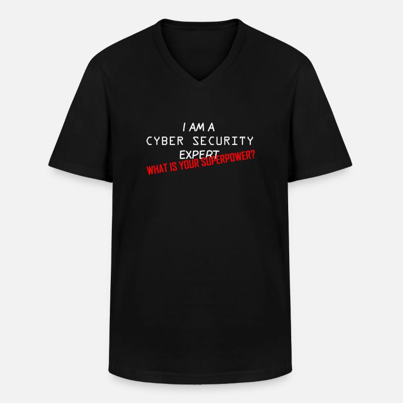 Cyber Security Experte - Männer-T-Shirt mit V-Ausschnitt - Schwarz