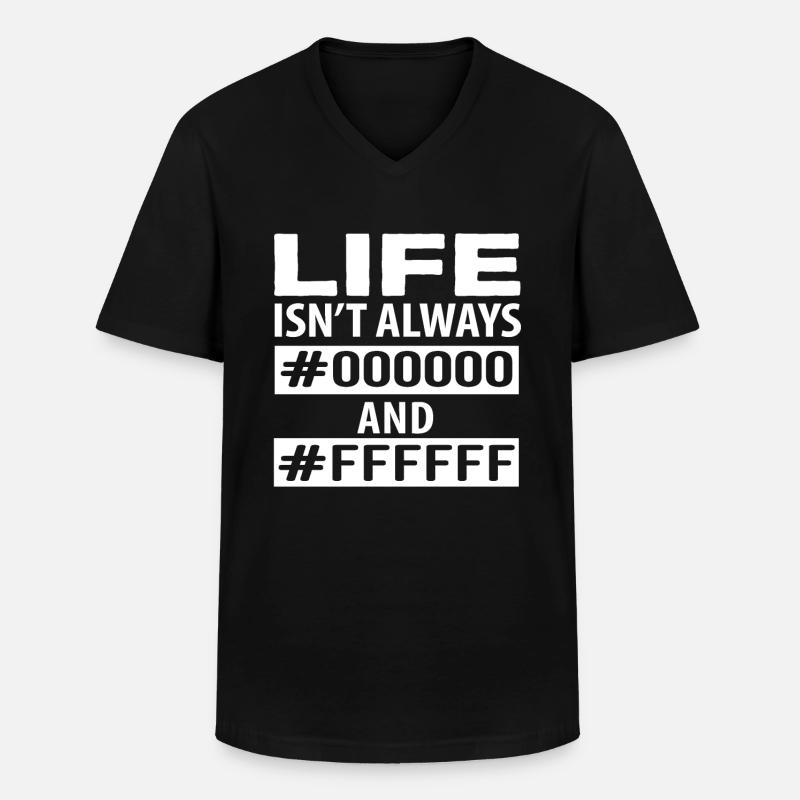 Programmierer Farbcode Lustig - Männer-T-Shirt mit V-Ausschnitt - Schwarz