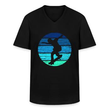 Skater - Männer-T-Shirt mit V-Ausschnitt - Schwarz - Vorne - AI Model Male 178 dark (178cm)