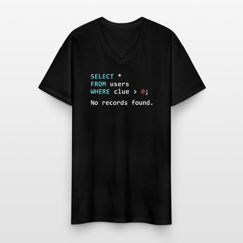 Lustiges Programmer Geschenk SQL Query Männer-T-Shirt mit V-Ausschnitt