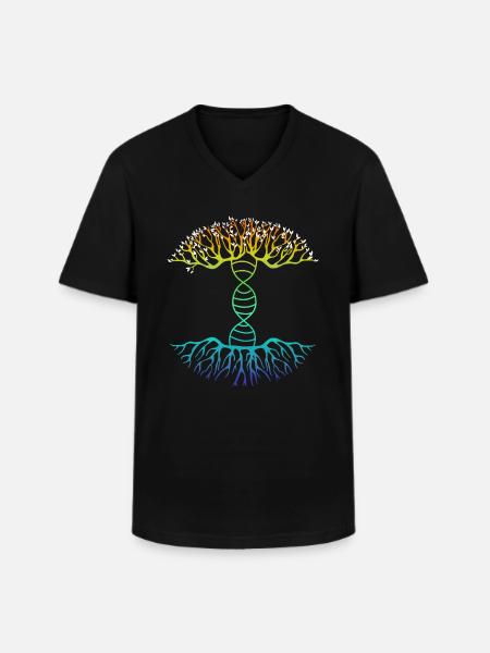 DNA family tree - Men's V-Neck T-Shirt - black