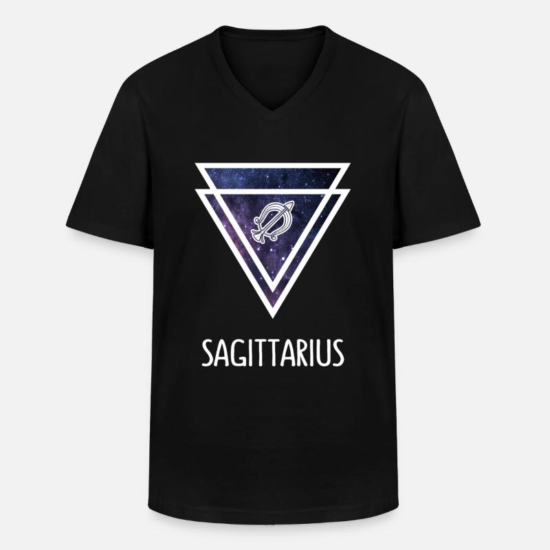 Sternzeichen Sagittarius - Männer-T-Shirt mit V-Ausschnitt - Schwarz