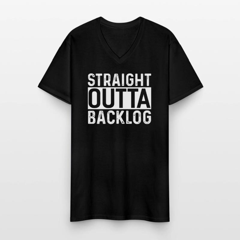 Programmeur Scrum Master Scrum Backlog T-shirt col V Homme