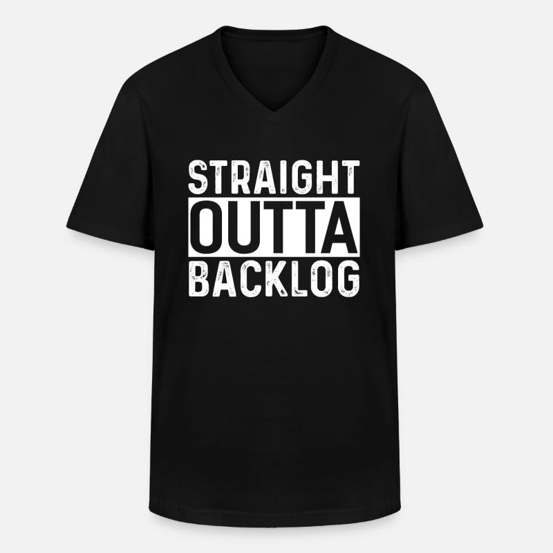 Programmeur Scrum Master Scrum Backlog - T-shirt col V Homme - noir