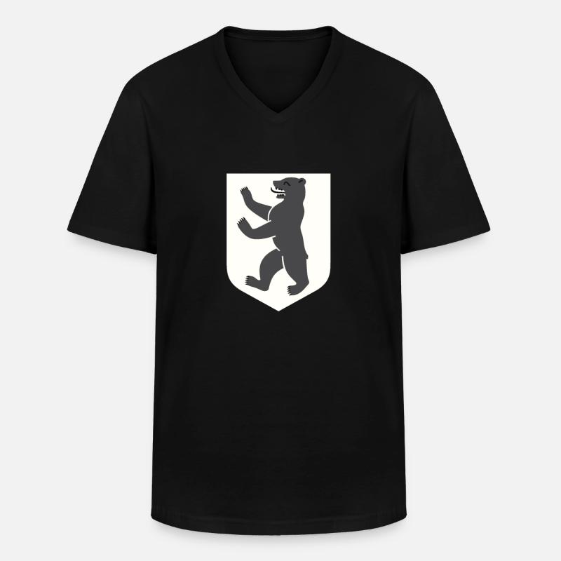 Berlin - Männer-T-Shirt mit V-Ausschnitt - Schwarz