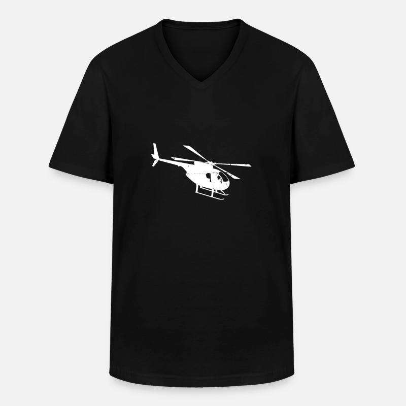 Helicopter - Männer-T-Shirt mit V-Ausschnitt - Schwarz