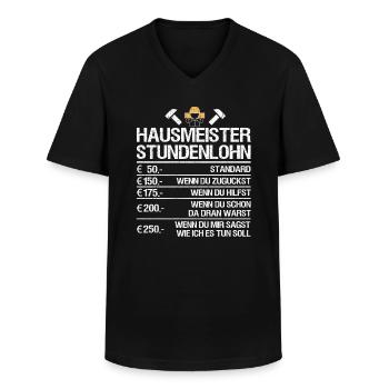 Hausmeister Hauswart Geschenk Facility Manager - Männer-T-Shirt mit V-Ausschnitt - Schwarz - Vorne - AI Model Male 178 dark (178cm)