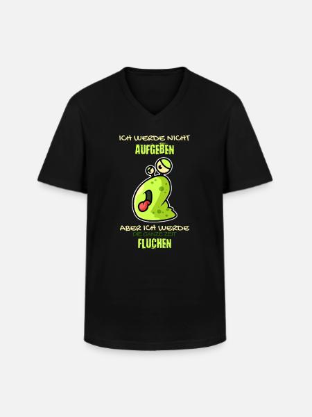 Lahme Schnecke - Männer-T-Shirt mit V-Ausschnitt - Schwarz