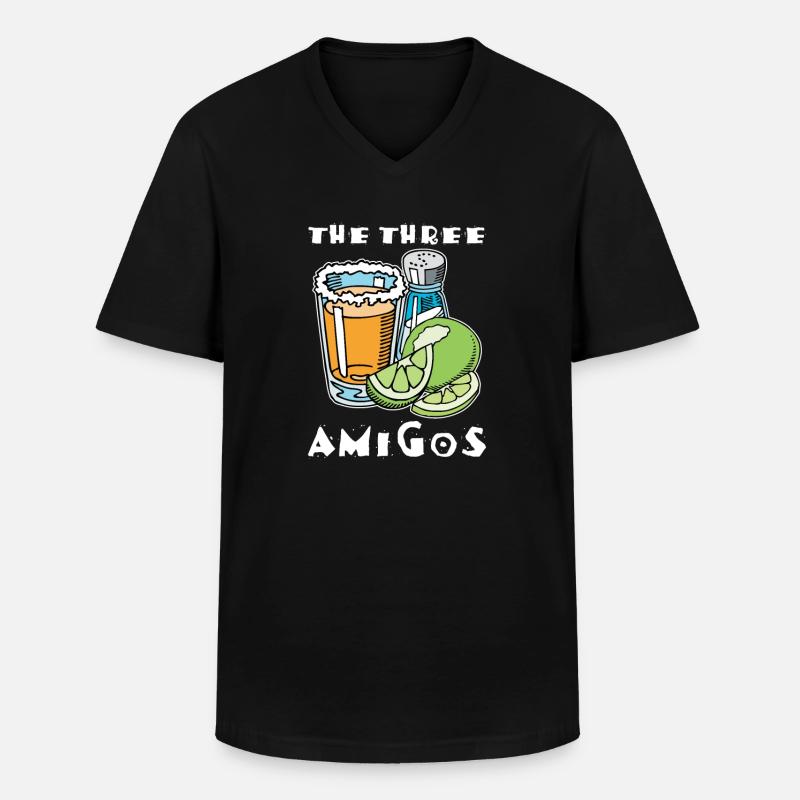 Tequila - Männer-T-Shirt mit V-Ausschnitt - Schwarz