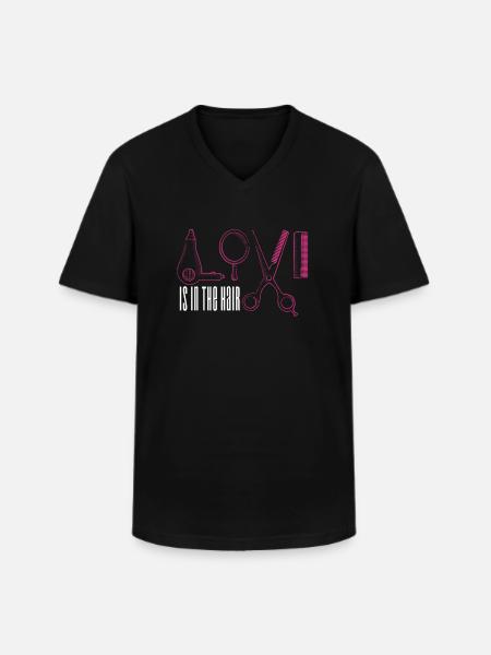Coiffeur coiffeur coiffeur - T-shirt col V Homme - noir