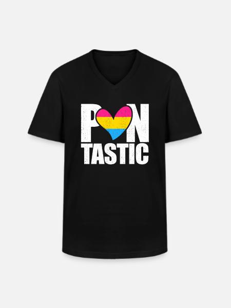 Pansexual Pan Pride - Men's V-Neck T-Shirt - black