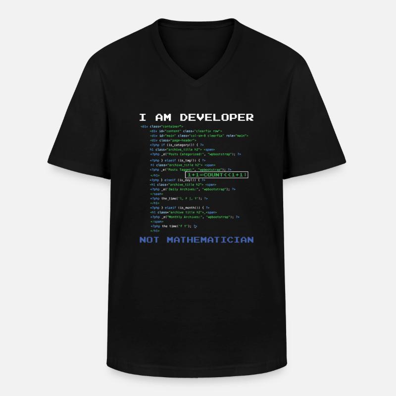 Ich Bin Entwickler - Männer-T-Shirt mit V-Ausschnitt - Schwarz