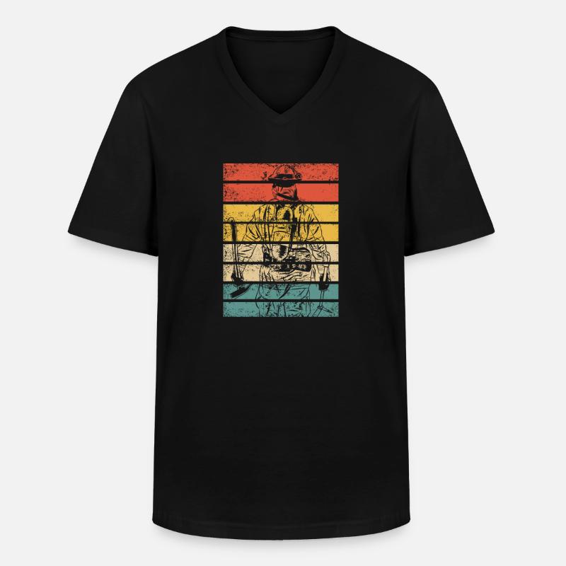 Pompier pompier pompier - T-shirt col V Homme - noir