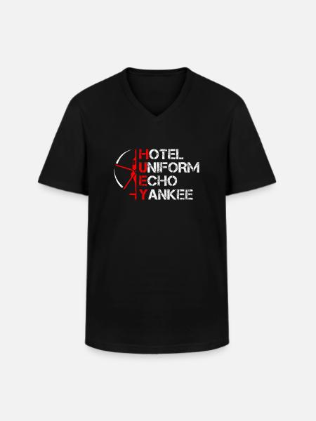 Hélicoptère pour les fans d'hélicoptère - T-shirt col V Homme - noir