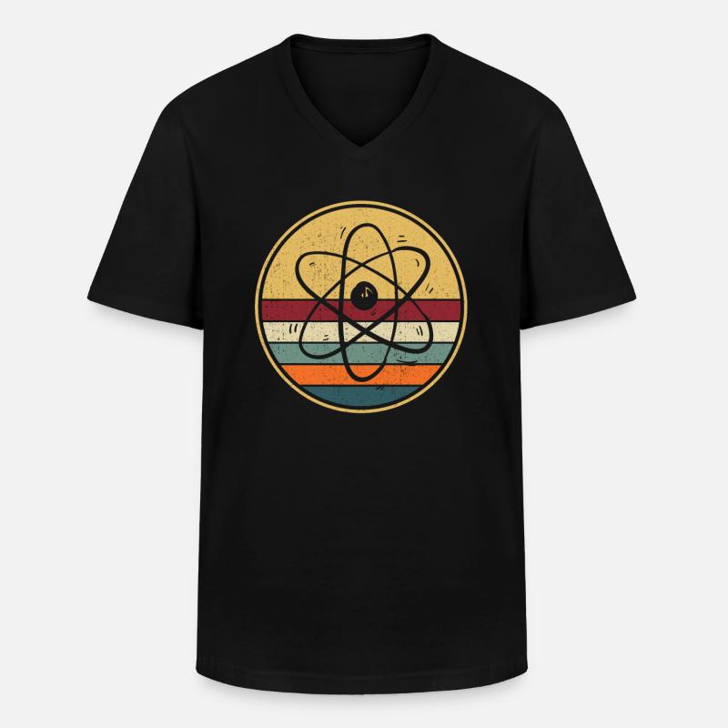 Physicist atom physics - Men's V-Neck T-Shirt - black