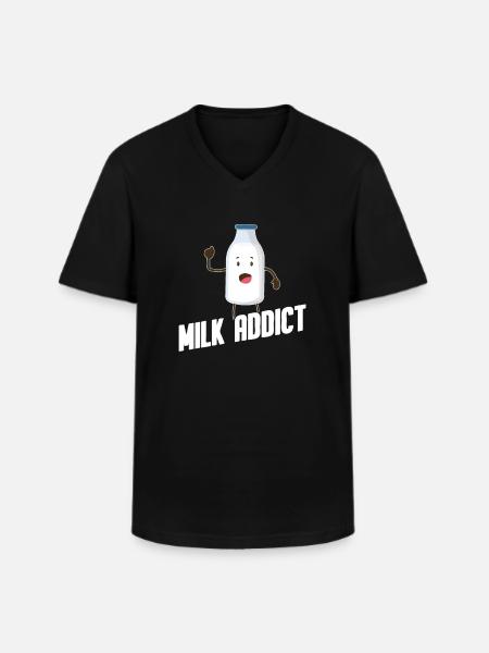 Milk raw milk whole milk - Men's V-Neck T-Shirt - black