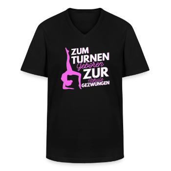 Turnen Turnerin Schülerin Gymnastik Geschenk - Männer-T-Shirt mit V-Ausschnitt - Schwarz - Vorne - AI Model Male 178 dark (178cm)