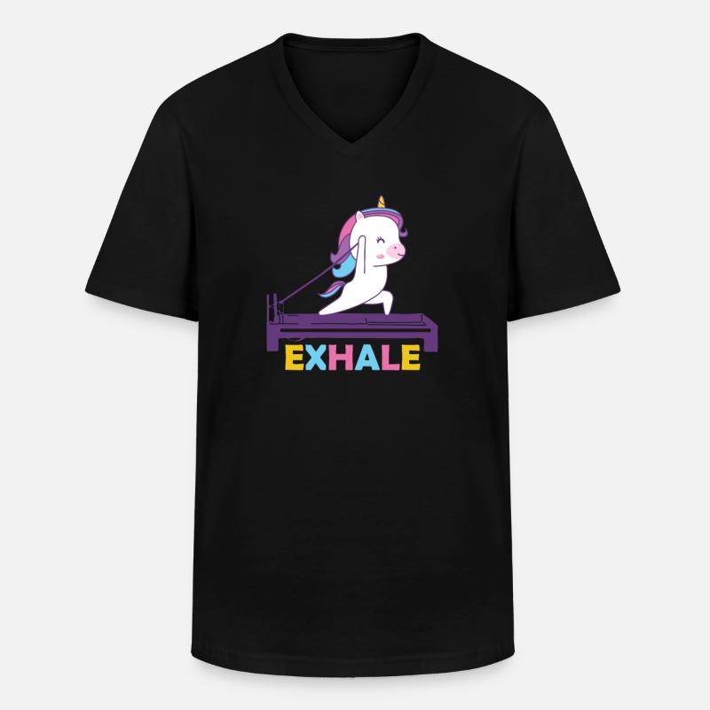 Pilates - Männer-T-Shirt mit V-Ausschnitt - Schwarz