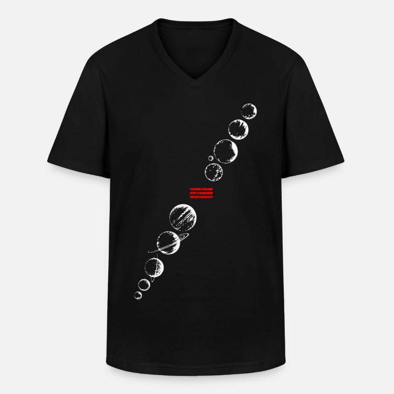 Space auto atterrit sur mars - T-shirt col V Homme - noir