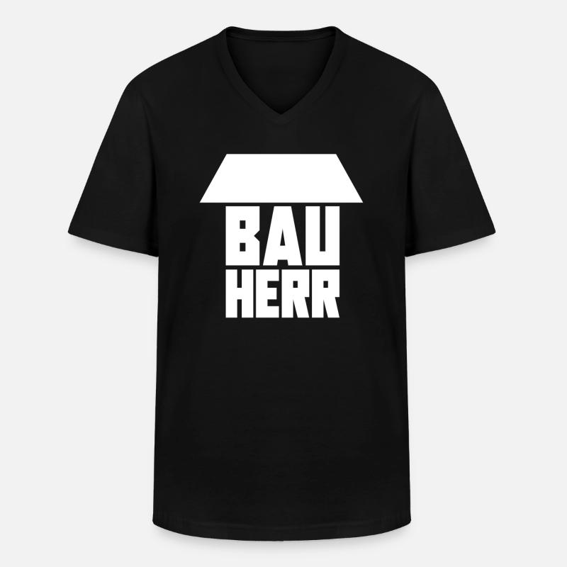 Bauherr - Männer-T-Shirt mit V-Ausschnitt - Schwarz