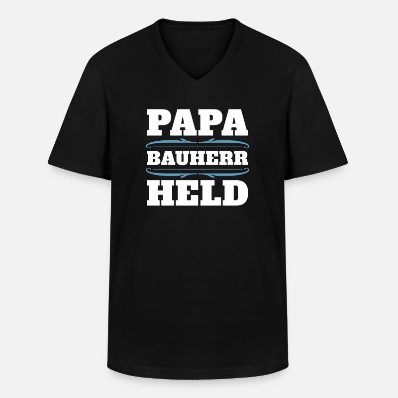Bauherr - Männer-T-Shirt mit V-Ausschnitt - Schwarz