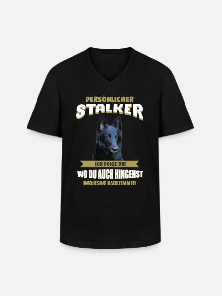 Groenendael Hund - Groenendael - Männer-T-Shirt mit V-Ausschnitt - Schwarz