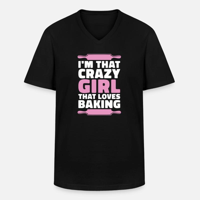 Baker Baking Pastry Chef - Men's V-Neck T-Shirt - black
