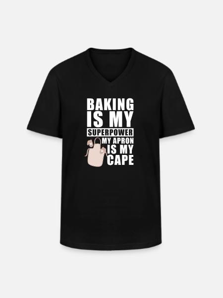 Baker Baking Pastry Chef - Men's V-Neck T-Shirt - black