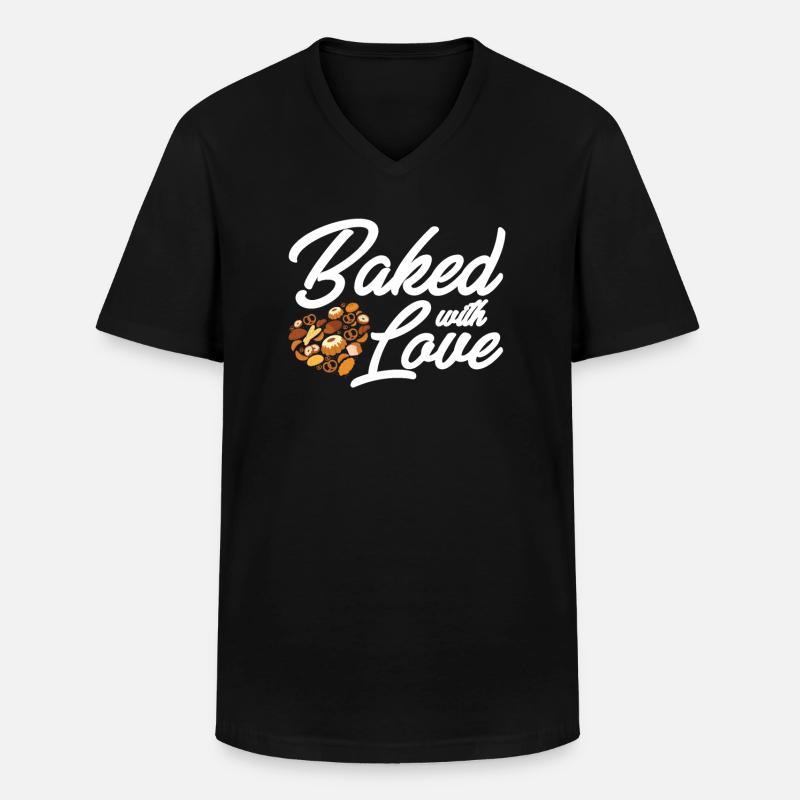 Baker Baking Pastry Chef - Men's V-Neck T-Shirt - black