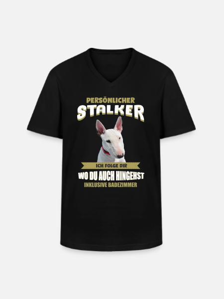 Bullterrier Hund - Bullterrier - Männer-T-Shirt mit V-Ausschnitt - Schwarz