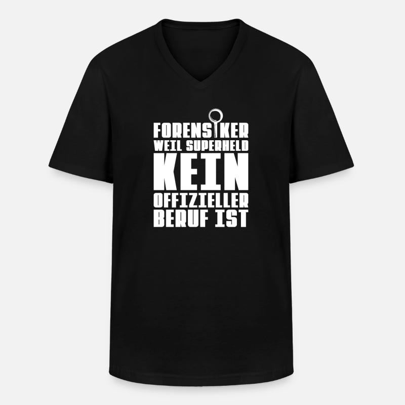 Forensik Forensiker - Männer-T-Shirt mit V-Ausschnitt - Schwarz