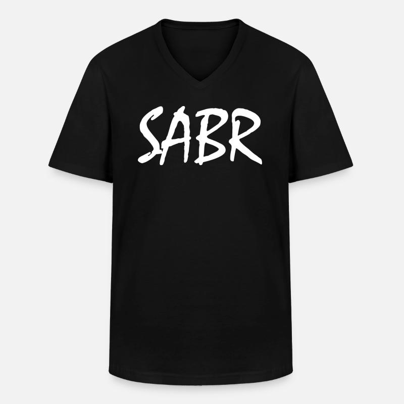 Sabr - Männer-T-Shirt mit V-Ausschnitt - Schwarz