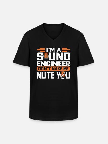 Tontechniker Sound Audio Engineer - Men's V-Neck T-Shirt - black