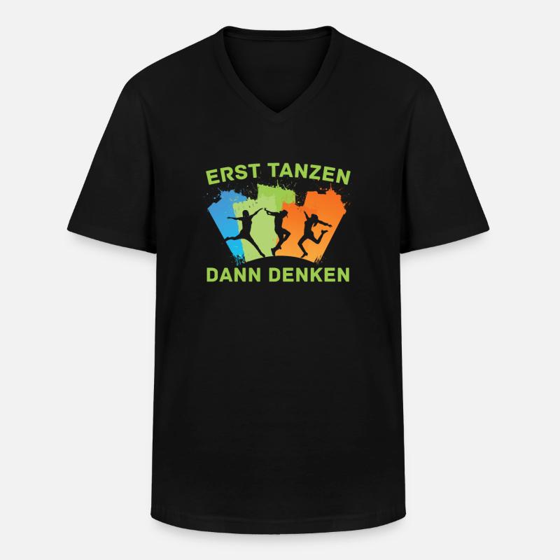 Tanzen Tänzer Tanz - Männer-T-Shirt mit V-Ausschnitt - Schwarz
