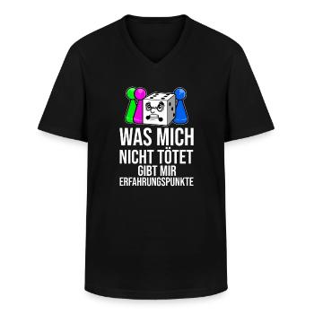 board game - Men's V-Neck T-Shirt - black - Front - AI Model Male 178 dark (178cm)