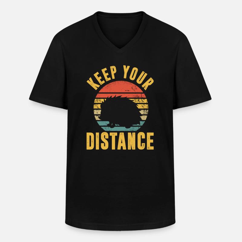 Igel - Männer-T-Shirt mit V-Ausschnitt - Schwarz