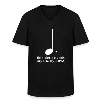 Musiknote lustiger Spruch Musiker - Männer-T-Shirt mit V-Ausschnitt - Schwarz - Vorne - AI Model Male 178 dark (178cm)