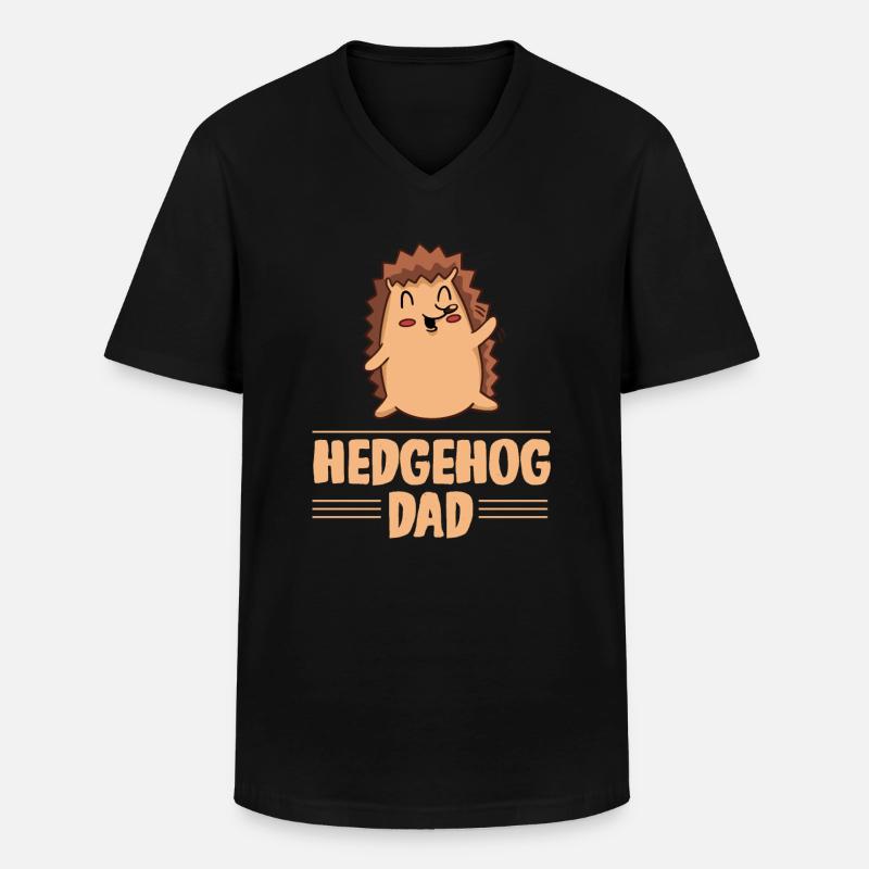 Igel - Männer-T-Shirt mit V-Ausschnitt - Schwarz