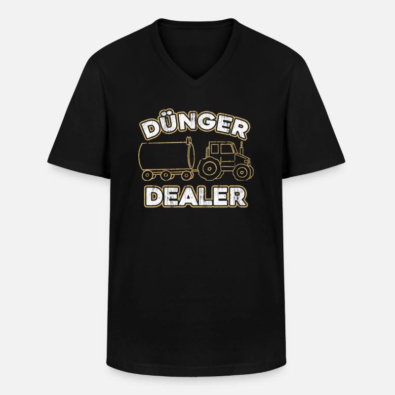 Landwirt Bauer Landwirtschaft - Männer-T-Shirt mit V-Ausschnitt - Schwarz