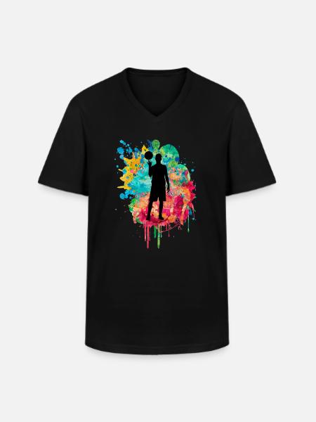 Basketball Players - Men's V-Neck T-Shirt - black