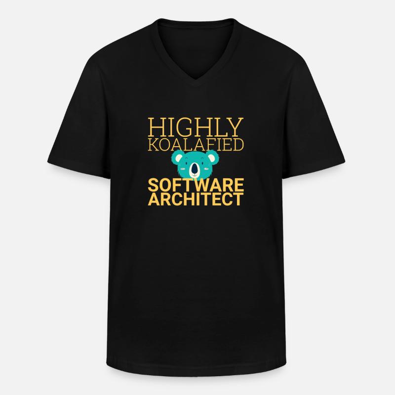 Software Architect Koalafied|Software Architektur - Männer-T-Shirt mit V-Ausschnitt - Schwarz