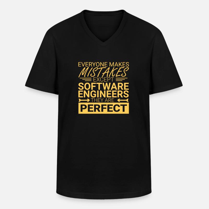 "Software Engineer Perfect | Programming" - Männer-T-Shirt mit V-Ausschnitt - Schwarz
