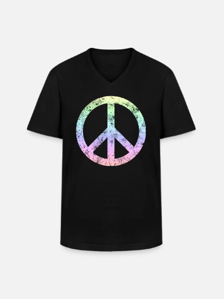 Peace Sign / Peace - Men's V-Neck T-Shirt - black